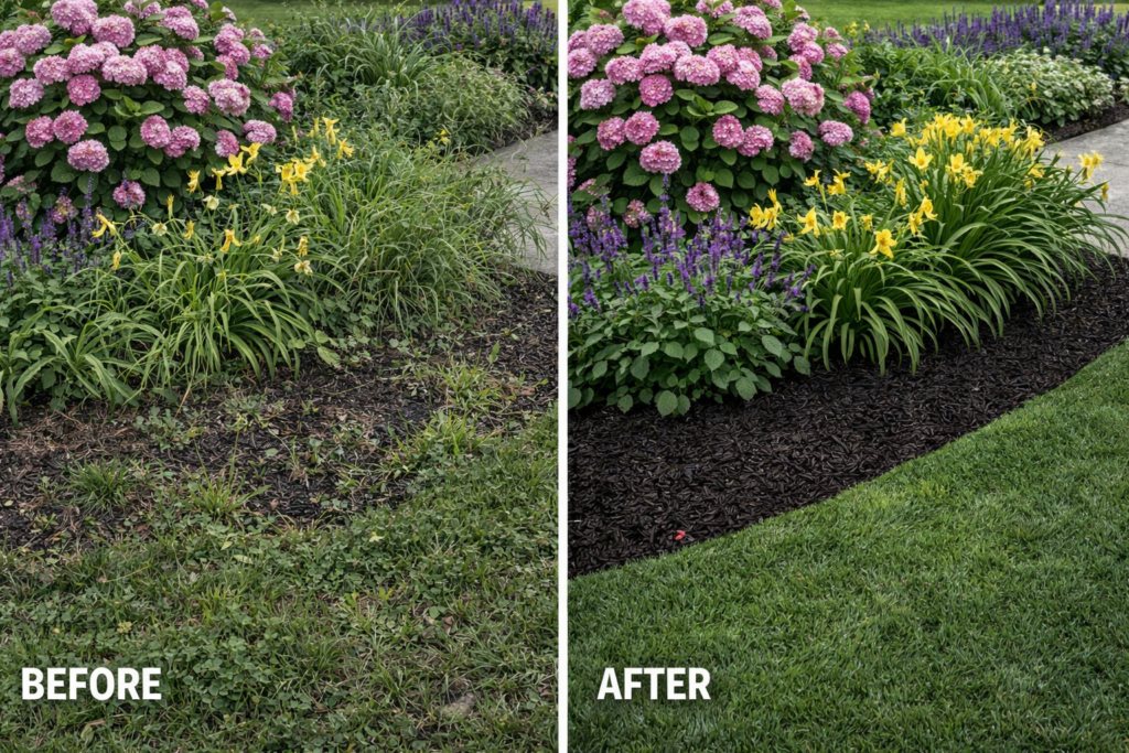 Garden edging and upkeep located in Codrington, Northumberland Ontario