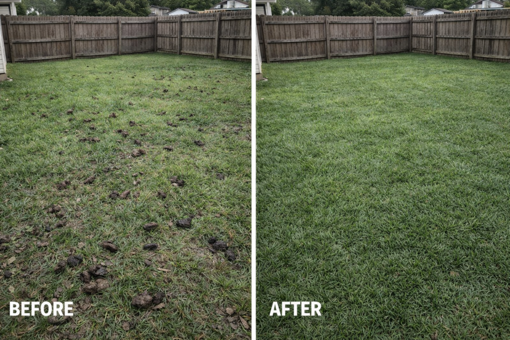 Lawn aeration in Port Hope, Ontario, Northumberland County