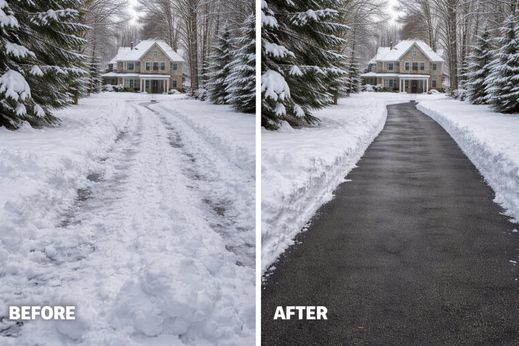 Snow removal in Warkworth, Ontario