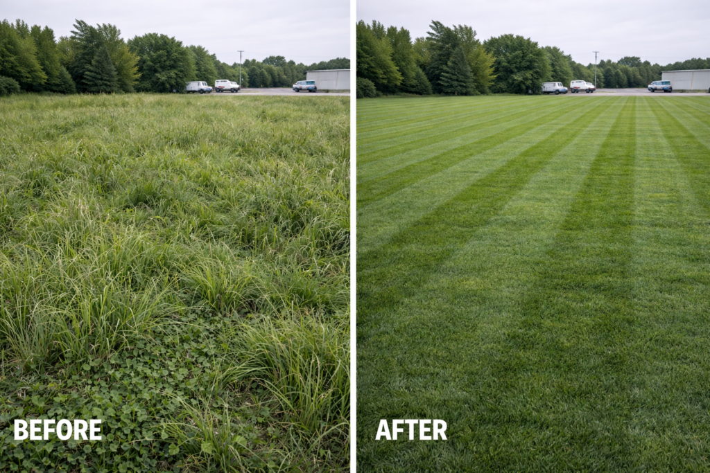 Lawn care in Colbrne, Northumberland County, Canada